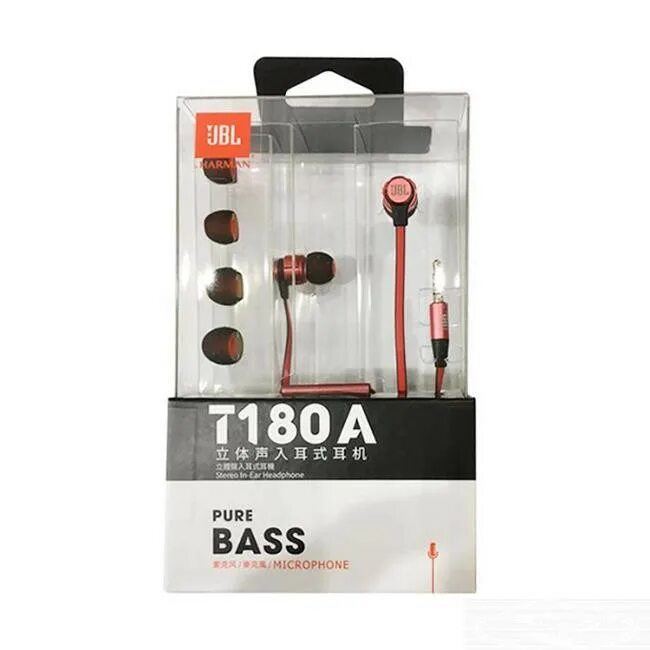 Наушники pure bass. JBL t180a.