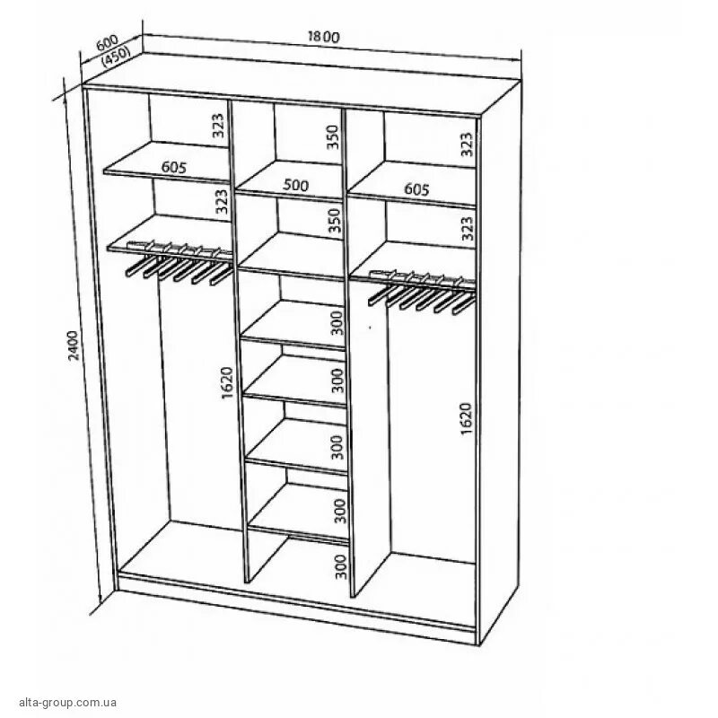 Вариант 1800. Шкаф купе чертеж. Глубина шкафа. Эскиз шкафа. Глубина шкафа для одежды.