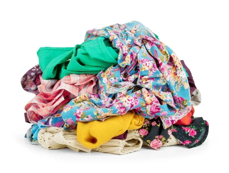 Много одежды. Куча одежды. Вещи тряпки. Текстильная одежда. Мытье одежды.