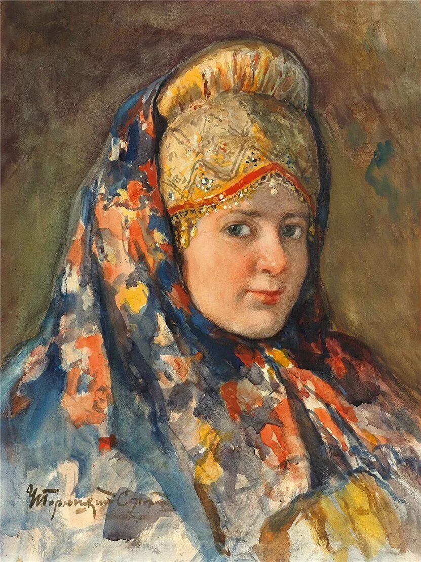 Платок барыня. Силыч Горюшкин-Сорокопудов (1873 - 1954).