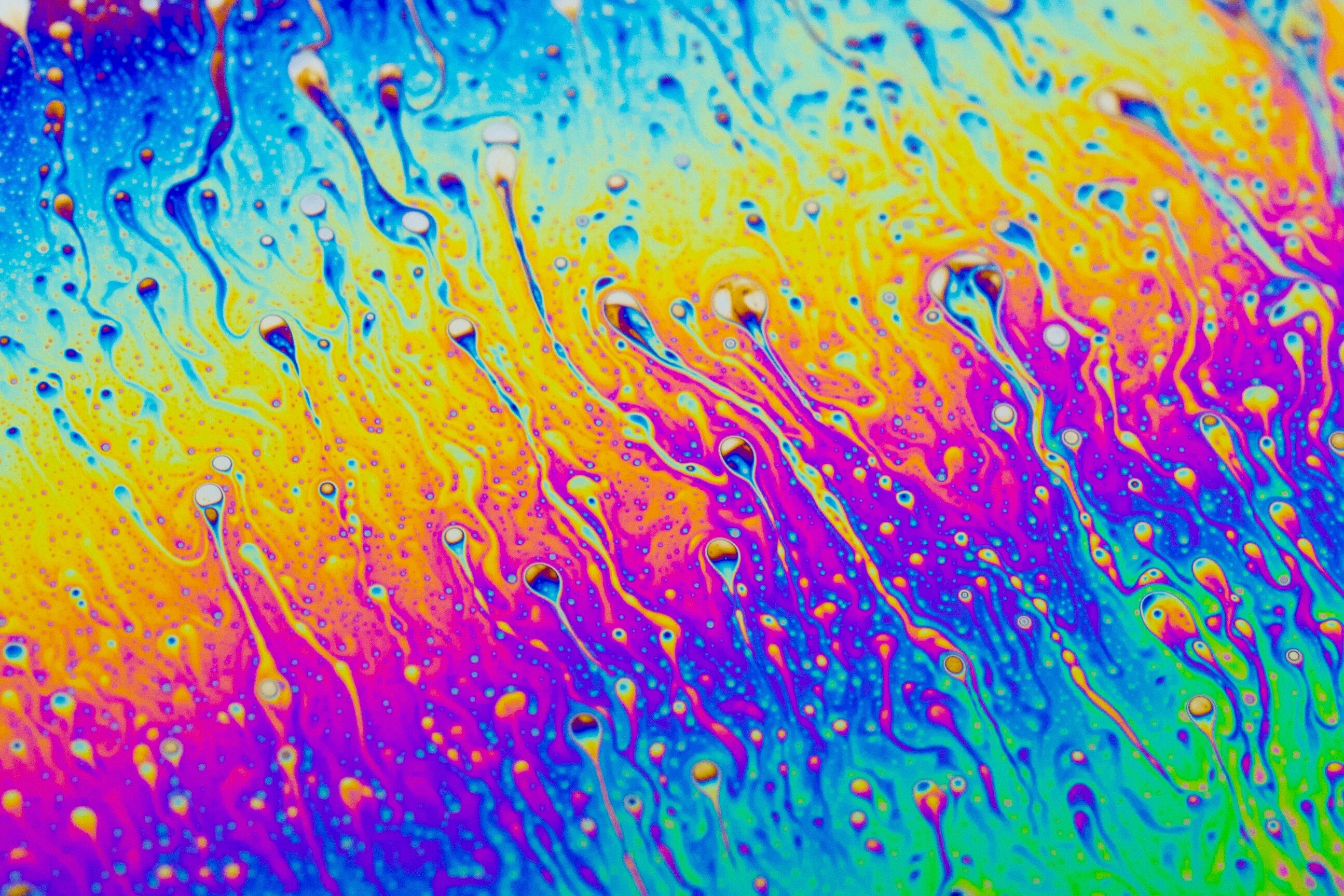 Цветная абстракция. Разноцветная жидкость. Текстура жидкости. Разноцветные обои.