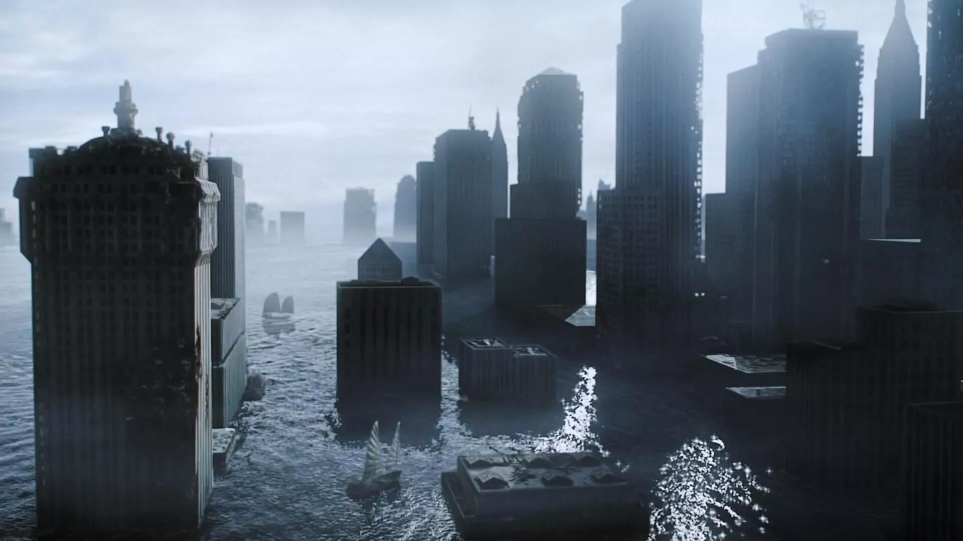 Где затапливает город. Искусственный разум 2001 потоп. Нью рёрк ЦУНАМИ 2012. Затопленный город.