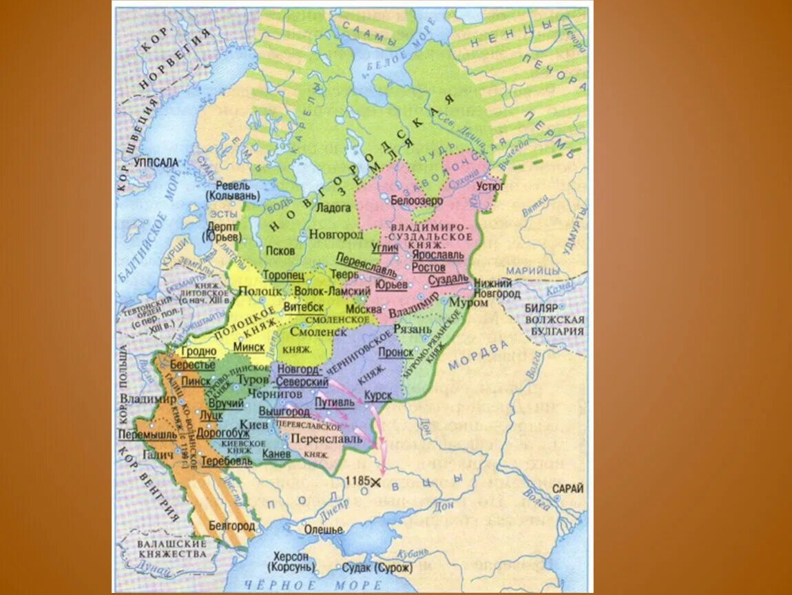 Назвать города княжества. Карта Руси 13 век. Карта Руси в 12-13 веке. Русь в 12-13 веках карта. Карта древней Руси 12-13 века.