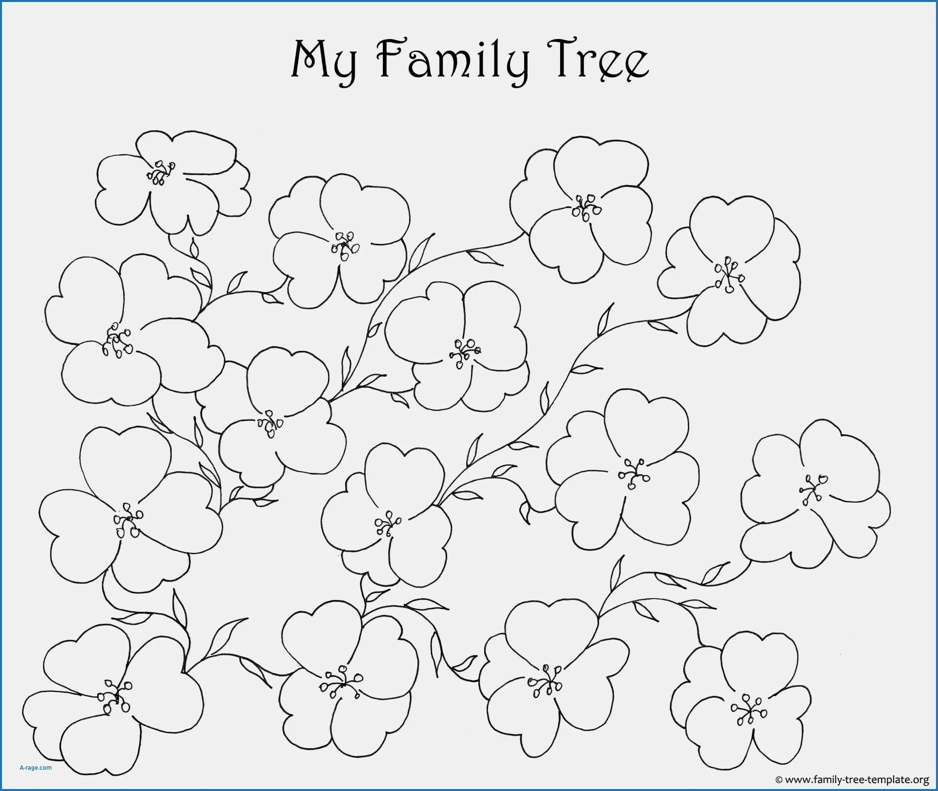 Draw easy trace to sketch. Printable family tree coloring page. template my drawing year.