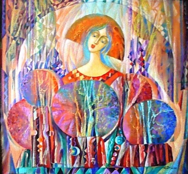 Композиция образ. Голованова Марина батик. Алиса Горелова художница. Елена Ширяева батик. Современная декоративная живопись.