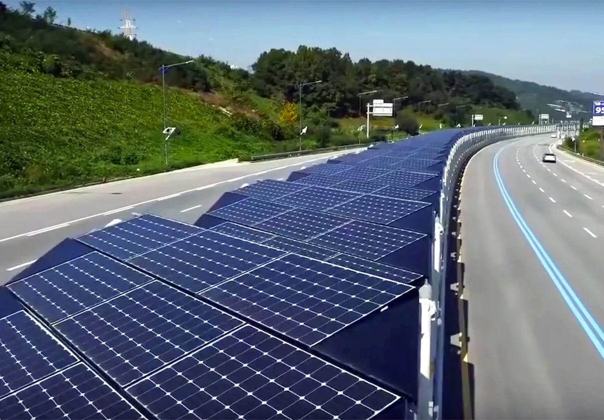 Солнечные панели будущего. Солнечные дороги. Инновационные автомобильные дороги. Автомобиль на солнечных батареях.
