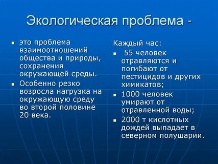 Современные проблемы окружающей среды