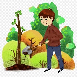 Planting boy