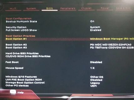 Uefi ошибка загрузки
