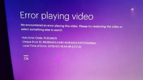 Video player error