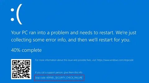 Ошибка синего экрана kernel
