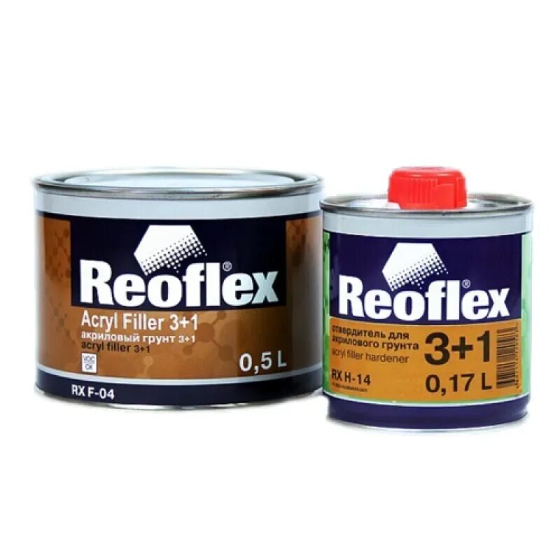 Reoflex грунт 4+1 2к (4л) + отвердитель (1л). Reoflex грунт 4+1 2к акриловый (4,0л) + отвердитель (1,0л). Reoflex акриловый грунт 3+1 Acryl Filler 3+1 RX F-04. Reoflex грунт акриловый 1к.