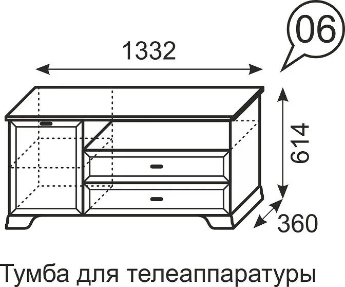 Тумба ТВ 011 (2я) (Ясень шимо) купить недорого в Сергиев Посад