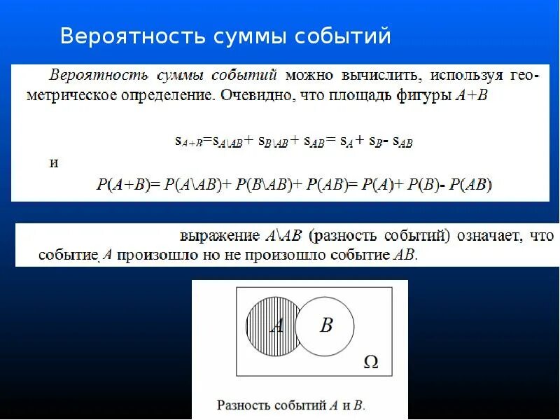 Вероятность c. Вероятность суммы событий. сумма вероятностей. сумма событий. вероятность суммы.. сумма вероятностей независимых событий.