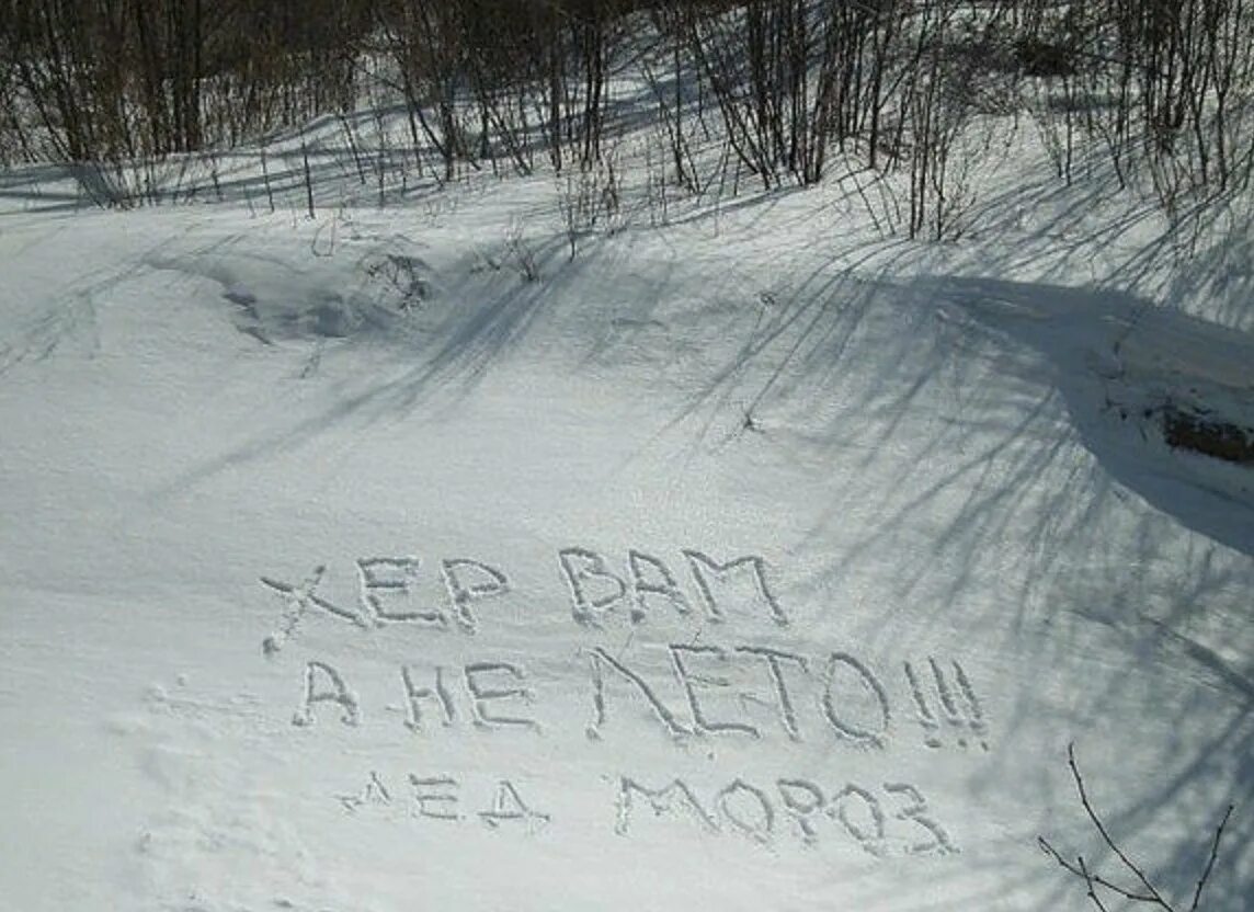 Надпись на снегу. Приколы про зиму. Смешные надписи на снегу. Вот так зима не сугробы