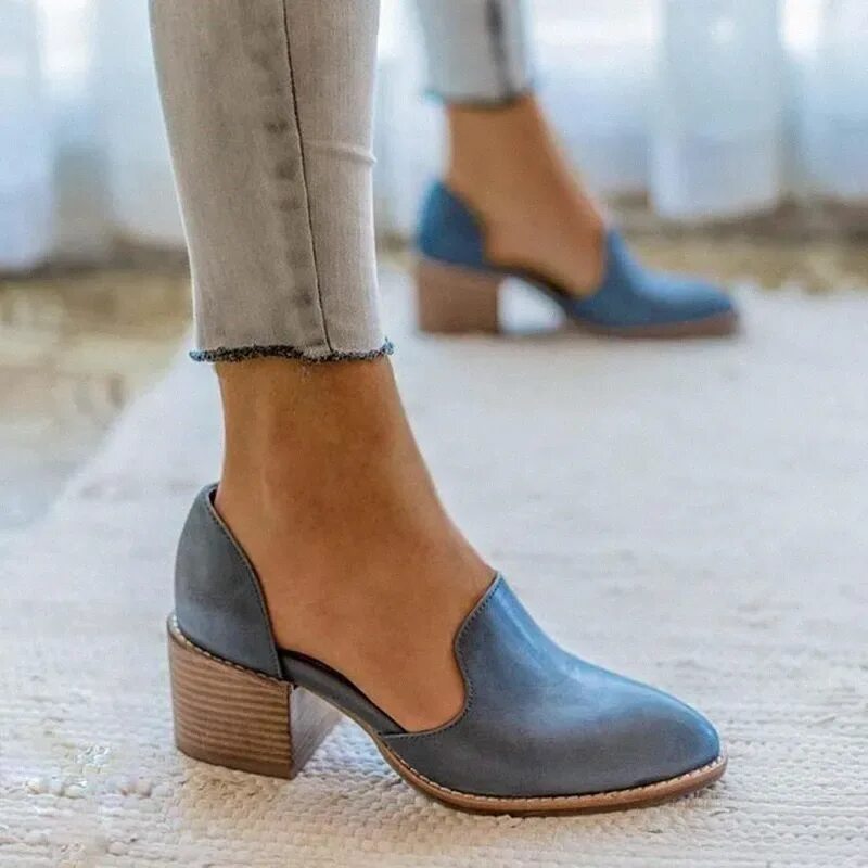 Chunky Heel Pumps Casual Slip on Shoes. Стильные туфли женские. Туфли повседневные женские. Стильные туфли на низком каблуке. Модные туфли на весну