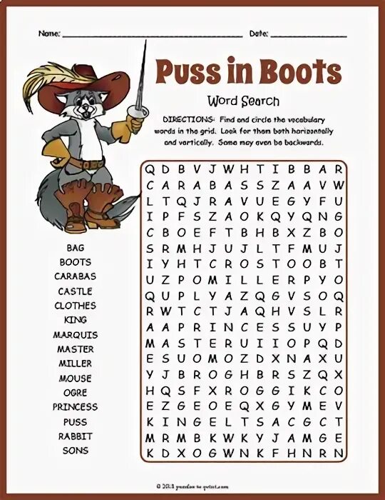 Boot word. Puss in boots wordsearch. кот в сапогах на английском языке задания. сказка кот в сапогах на английском языке. puss in boots worksheets.
