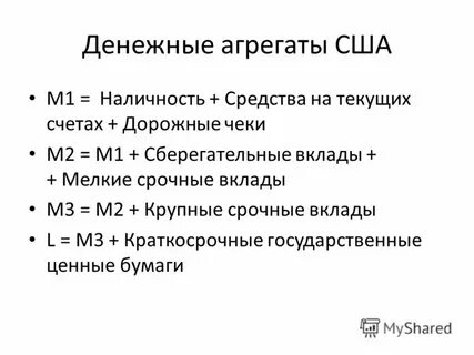 Функции денег и денежные агрегаты