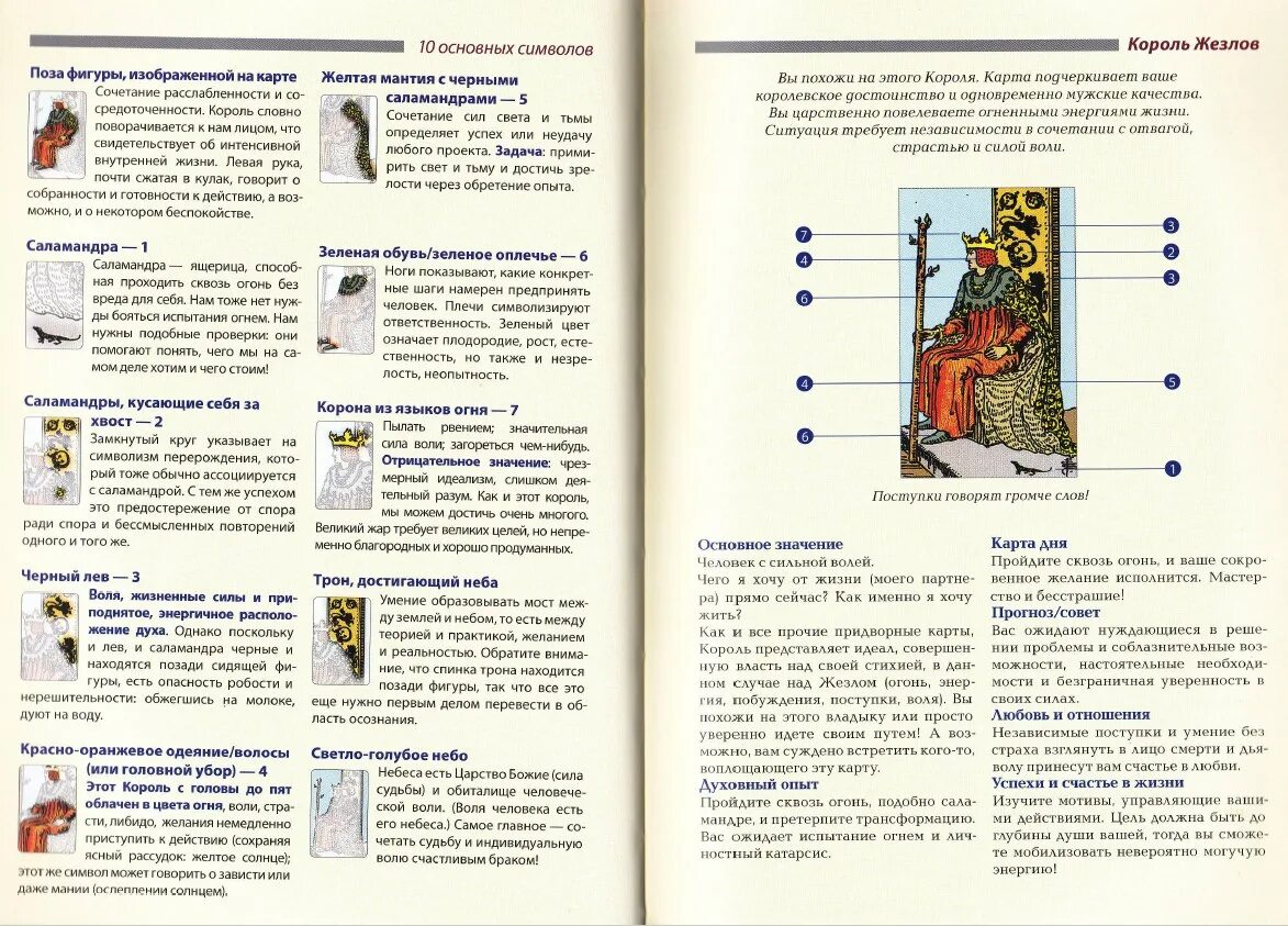 Основное значение карт. Символы на картах Таро и их значение. Трактовка карт Таро Уэйта Король жезлов.