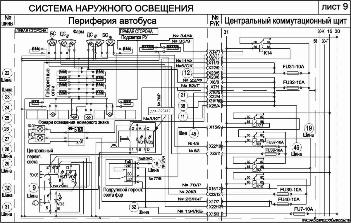 Схема предохранителей автобуса ПАЗ 32053. Блок предохранителей ПАЗ 32053-04. Эл схема ПАЗ 3205. Схема электрооборудования автобуса ПАЗ 3205. Предохранители паз 3205