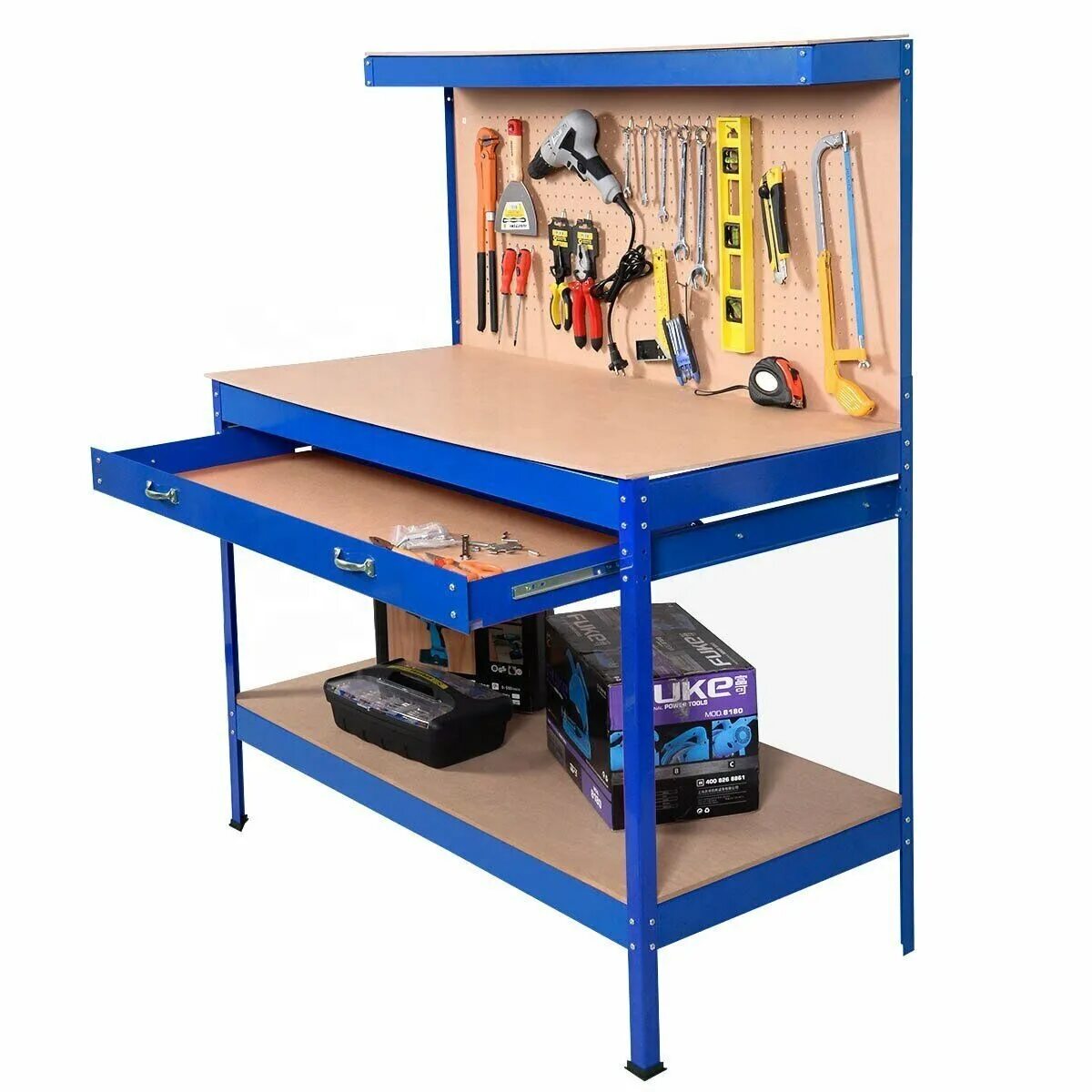 Верстак 4 уровня. Верстак металлический складной для мастерской vorel,29420. tool bench верстак. струбцина для верстака pinie profi bench5. слесарный стол для гаража.