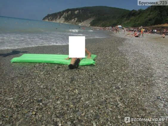 Отзыв о Пляж курорта Бжид (Россия, Краснодарский край) удивительно чистейшее мор
