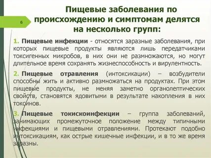 Причины пищевых инфекций