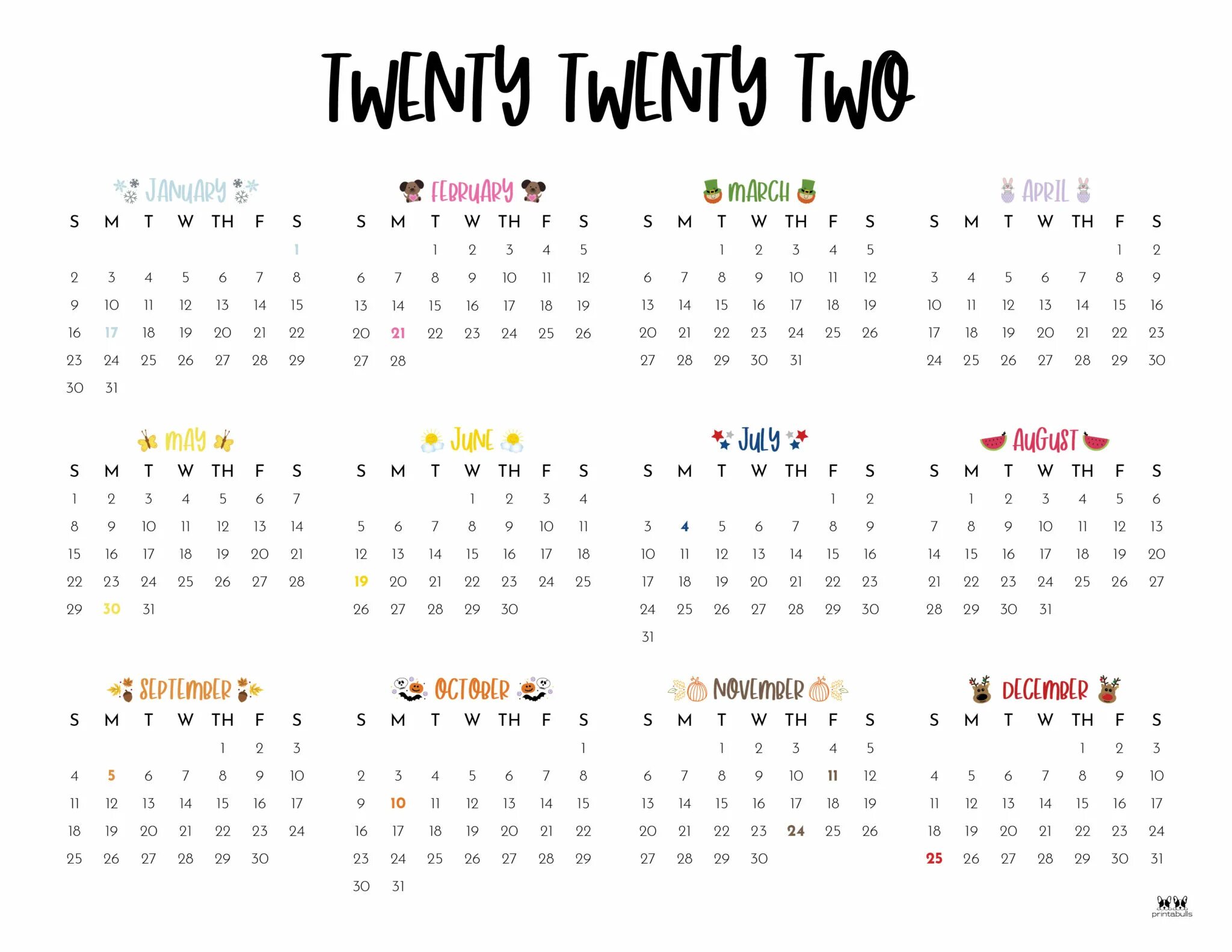 2020 2021 2022 2023 Calendar Printable One Page - Calendar with Three Year Calen
