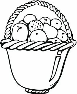 Корзинка фруктов нарисовать