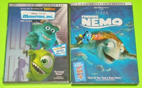 Disney Pixar DVD Lot - Finding Nemo & Monsters, Inc. (1 Used, 1 New) eB...