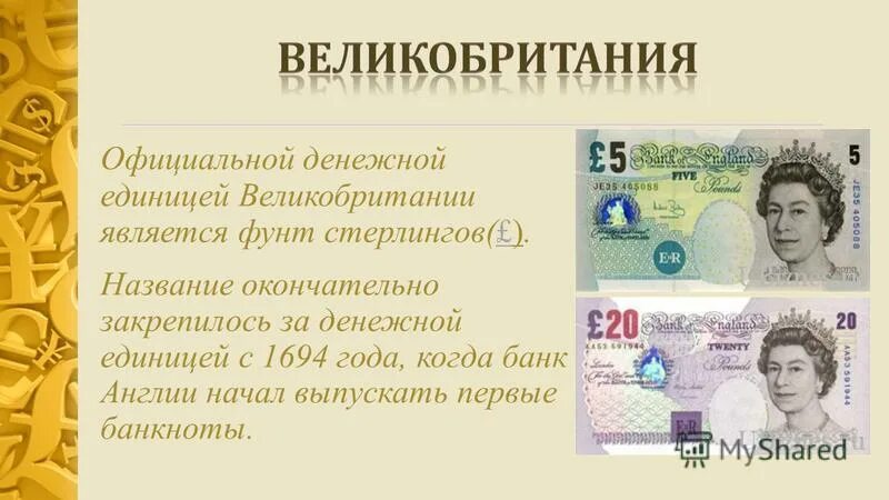 История валюты англии. Валюта фунт стерлингов. Фунт стерлингов. Валюта египта презентация. Английские деньги как называются.