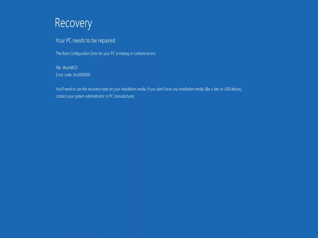 0xc000000f BCD. Ошибка виндовс BCD. Виндовс еррор рекавери. Windows Boot ошибка.