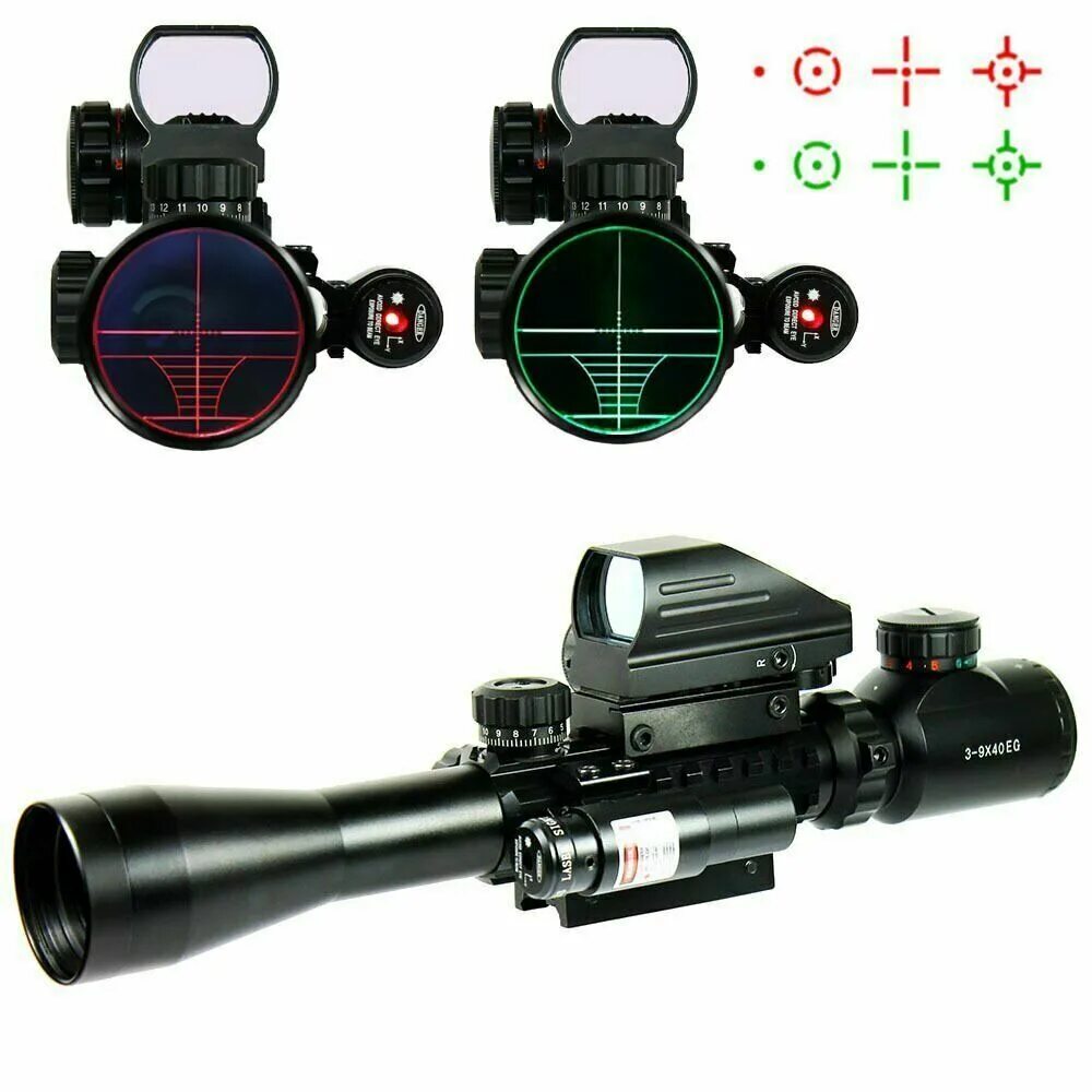 Оптический прицел 4x32 EG. Оптический прицел Hunting 3-9x40eg Rifle scope Telescopic Sight Red Green rangefind. Оптический прицел illuminated Red Dot. Лазерен прицел бързомер оптика Rifle scope 4x20.