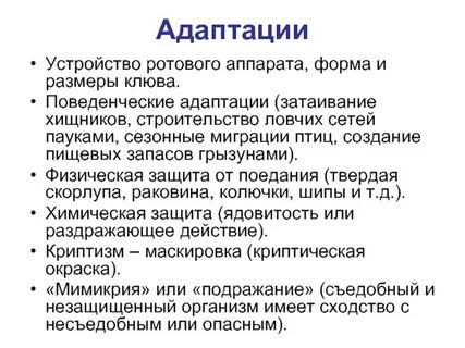 Описание адаптации форма тела