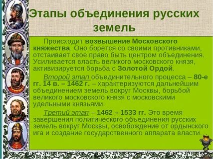 Начало собирание земель вокруг москвы