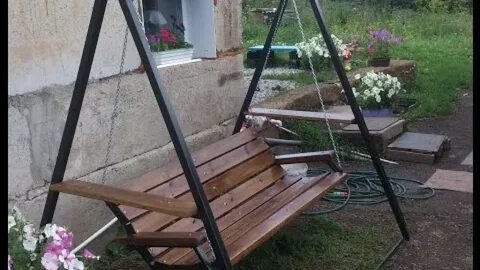 Качель садовая сделать