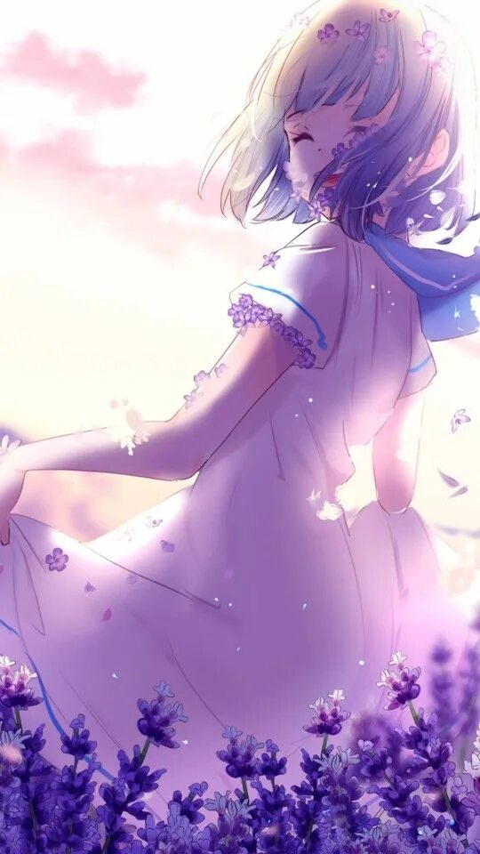 Purple girl wallpaper
