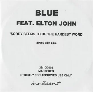 Elton john blue sorry seems