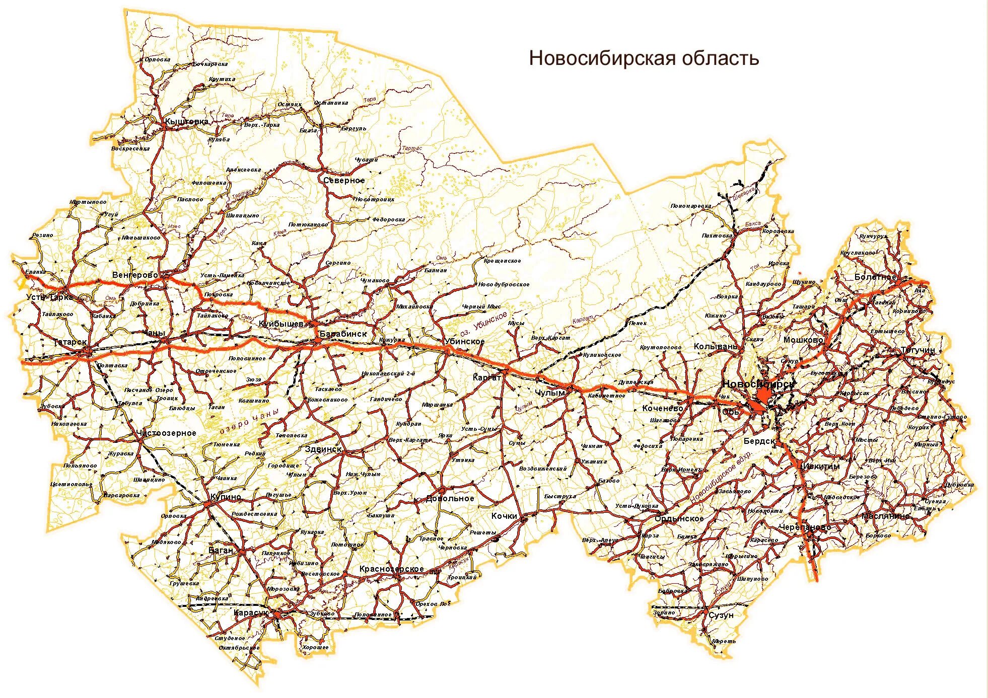 Карта Новосибирской обл дорог. Карта НСО автомобильных дорог. Карта дорожная Новосибирской Новосибирской области. Карта железной дороги Новосибирской области подробная карта.