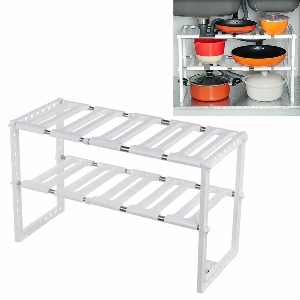 Стеллаж Kitchen Storage Rack. Полка раздвижная 1348259-1. Полка под раковину на кухню. Раздвижная полка под раковину на кухню. Купить раздвижную полку