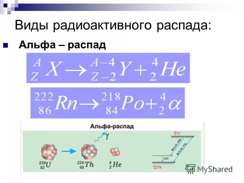 Альфа распад уменьшается