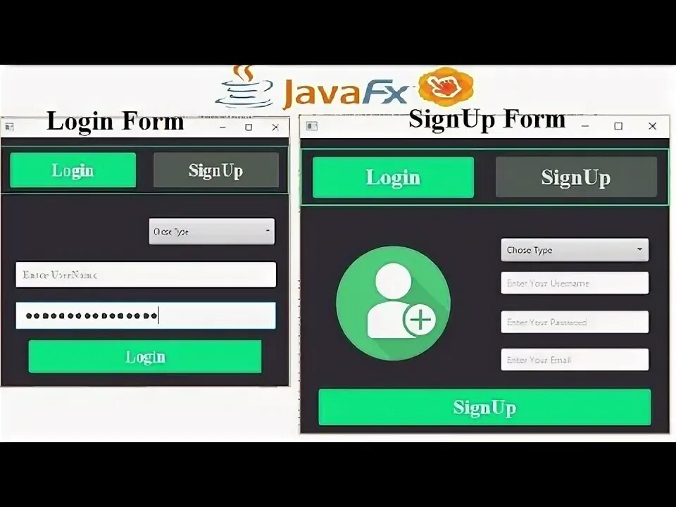 Javafx textfield. Javafx scene builder. scene builder project. sign up page.