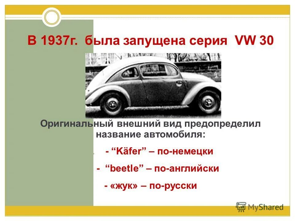 1 автомобили называли. История Фольксваген презентация. История развития автомобиля. Успех развитие машина.