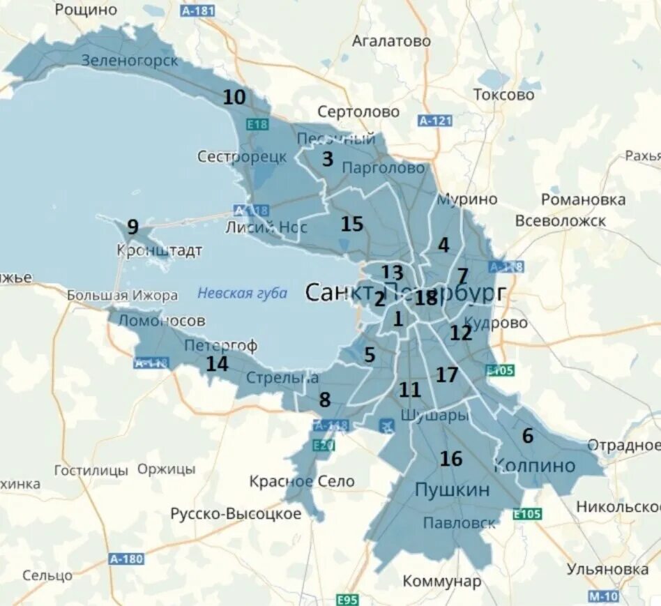 Сайты районов спб. Районы СПБ. Карта Петербурга по районам. Районы СПБ на карте. Районы пригороды СПБ.