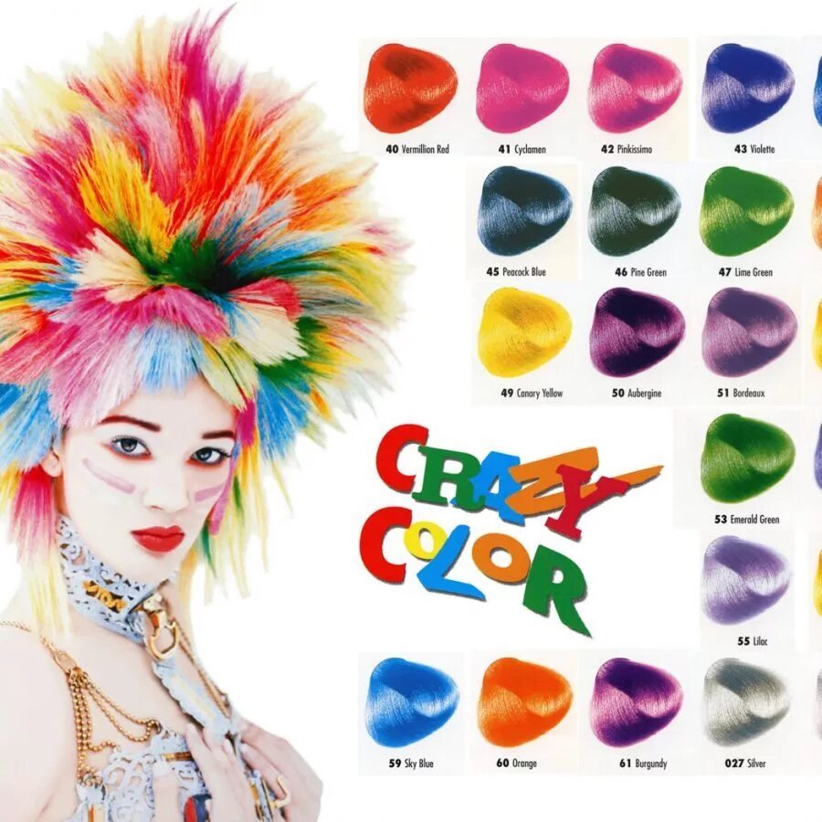 Краска для волос стилист колор. Crazy color краска палитра цветов. яркачя краска для влос. краска для волос яркая цветная. палитра ярких цветов для волос.