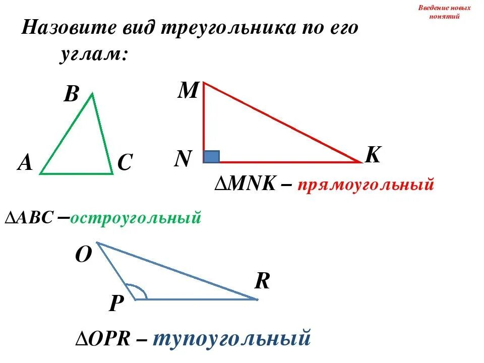 Углы треугольника теория. Остроугольный прямоугольный и тупоугольный треугольники 7 класс. Как обозначаются углы в треугольнике. Обозначение углов в треугольнике. Название треугольников по углам.