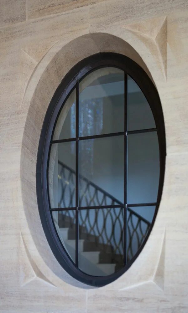 Front Door Oval Window Covering Ideas
