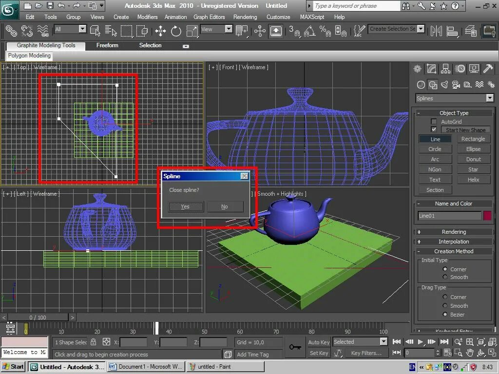 Garment maker 3ds Max. Модификатор ткани 3ds Max. Creation method в 3d Max. Инструмент line в 3d Max.