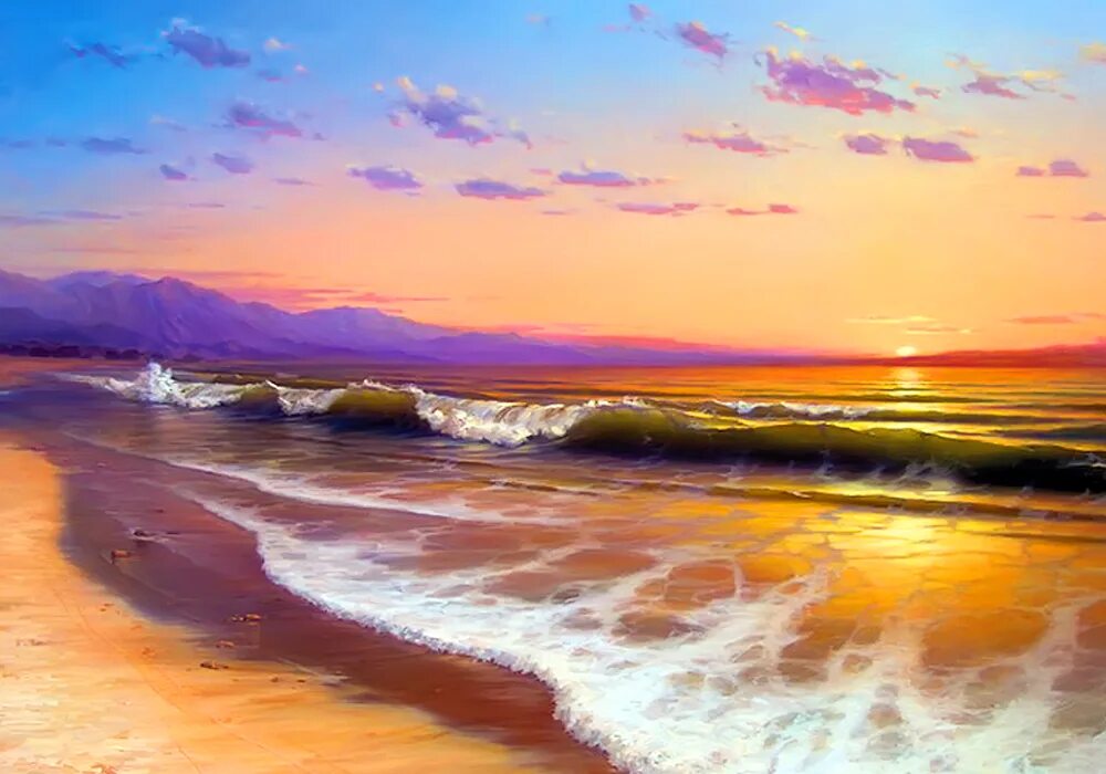 картинки прибой с цветами. пляж прибой. волны прибой. художник сергей бровкин живопись картины море. алексей адамов, пейзажная живопись.