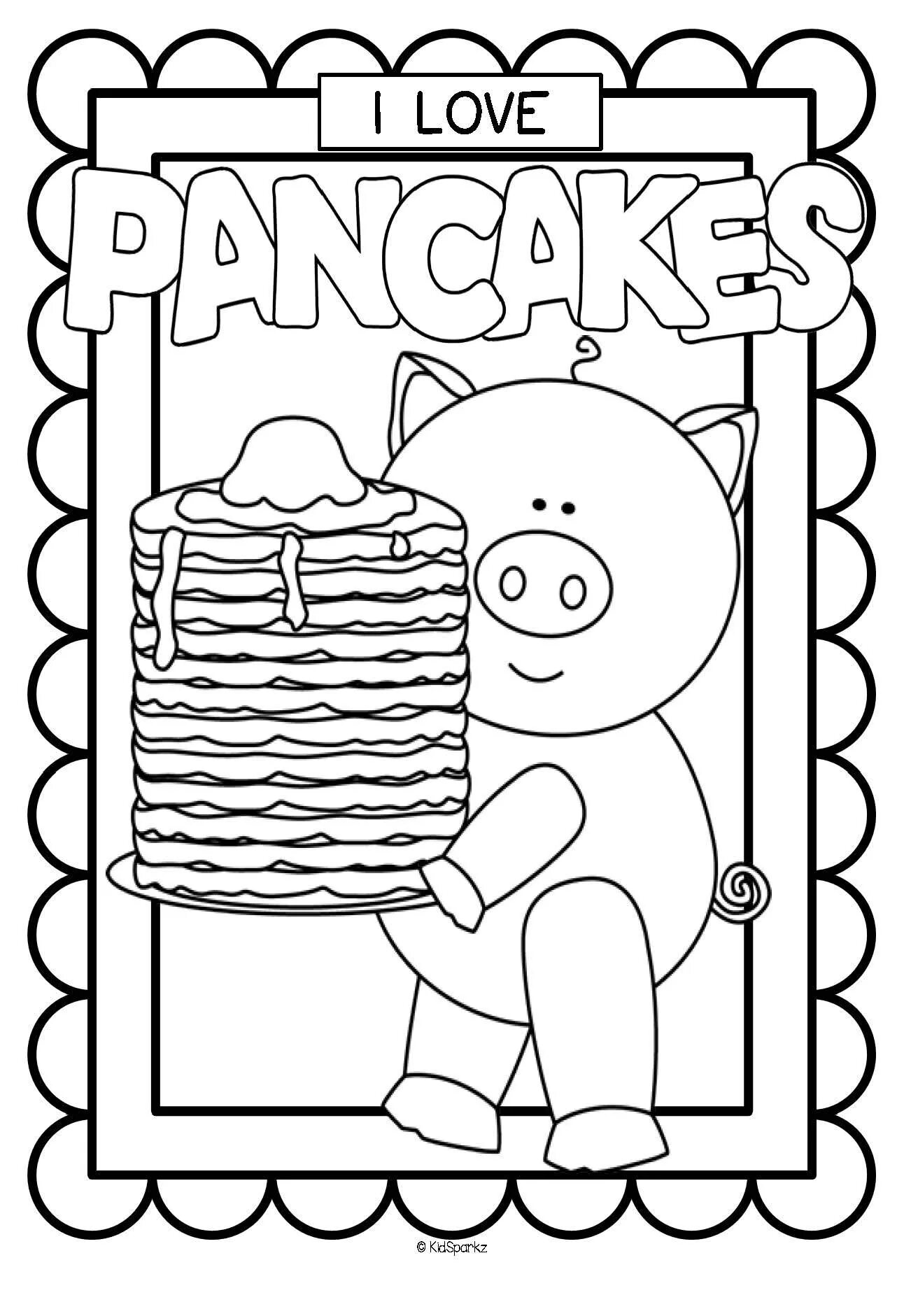 Pancakes worksheets for kids